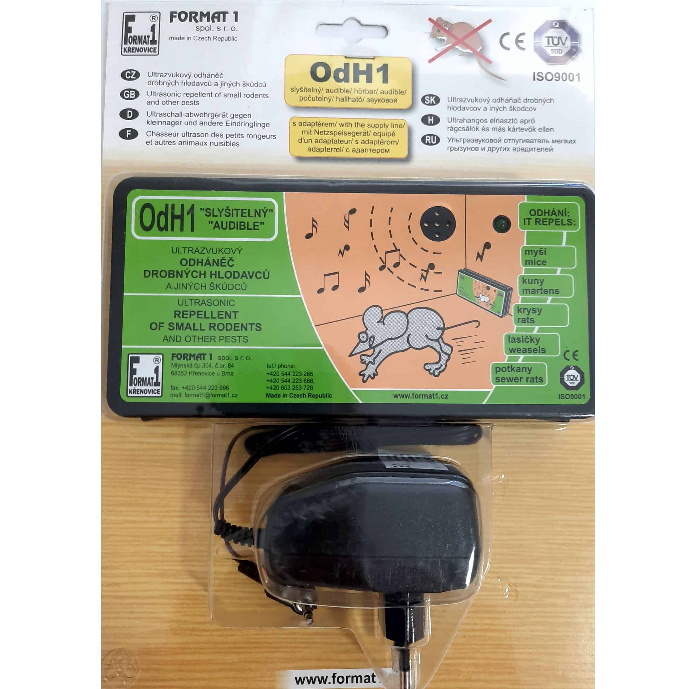 Elektrický odpudzovač hlodavcov ODH1 počuteľný +adaptér