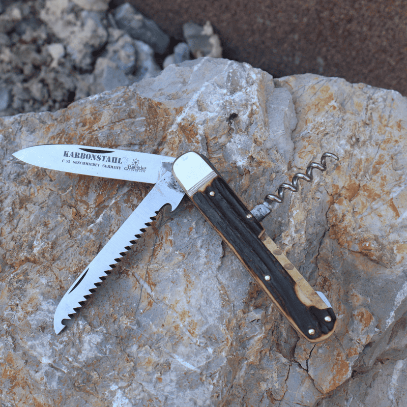 Lovecký nôž HUBERTUS MAX čepeľ,pílka,vývrtka