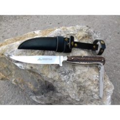 Lovecký nôž HUBERTUS čepeľ, pílka, díka + púzdro