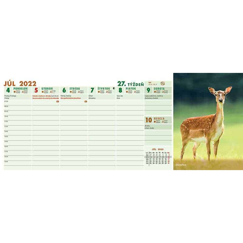 Stolový kalendár Poľovník 2022