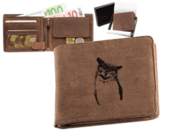 Kožená peňaženka Sova ležatá