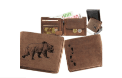 Kožená peňaženka Medveď ležatá