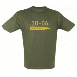 Poľovnícke tričko s kalibrom 30-06.